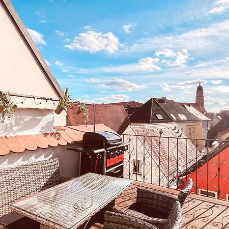 Zentrales Turm-Apt Mit Terrasse Amberg Exteriér fotografie